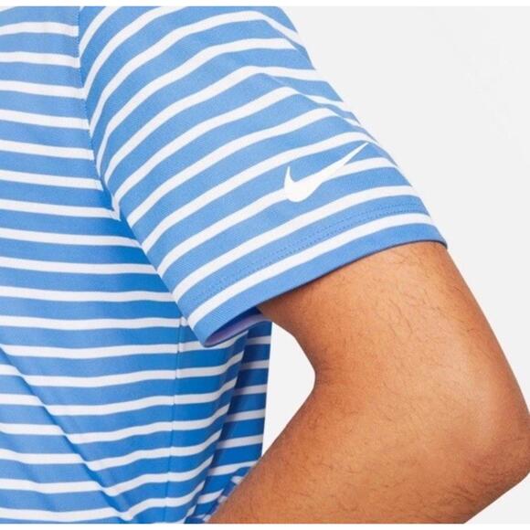 $60 Nike Golf Men's  DH0835-412  Blue White Striped Dri -fit Polo Shirt XL - Picture 2 of 10